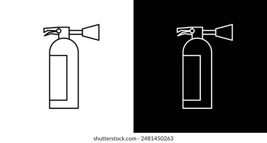 Fire extinguisher line icon vector illustration set.
