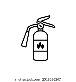 Symbol der Feuerlöscher-Zeile. Feuerlöscher für Webdesign einzeln auf weißem Hintergrund.