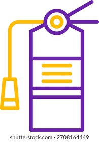Linha de Extintor de Incêndio Duas Cores Ícone Design