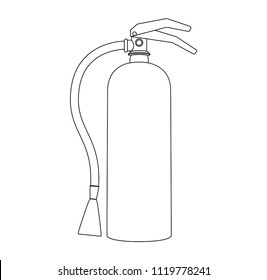 fire extinguisher line vector drawing