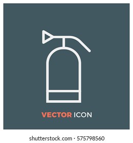 fire extinguisher line vector icon