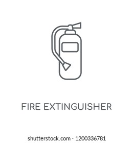 Fire extinguisher linear icon. Fire extinguisher concept stroke symbol design. Thin graphic elements vector illustration, outline pattern on a white background, eps 10.