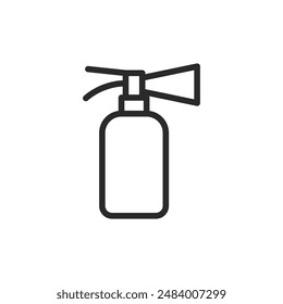 Fire extinguisher, linear style icon. fire safety equipment and emergency response. Editable stroke width