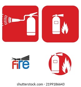 Fire Extinguisher Logo Vector Icon Template