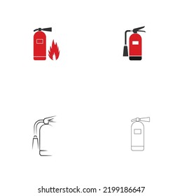 Fire Extinguisher Logo Vector Icon Template