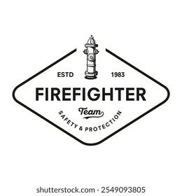 projeto de ilustração do modelo de vetor do logotipo do extintor de incêndio