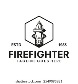 fire extinguisher logo vector template illustration design