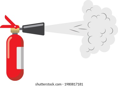 Fire Extinguisher Means Fighting Fire Fire Stock Vector (Royalty Free ...