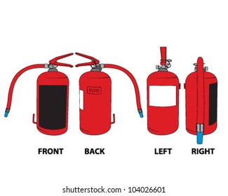 Fire Extinguisher Medium 360 Degree View Stock Vector (Royalty Free ...