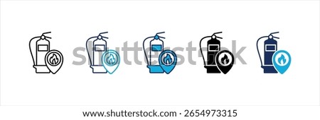 Fire Extinguisher Multi Style Icon Set