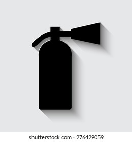 Fire Extinguisher  on a grey background
