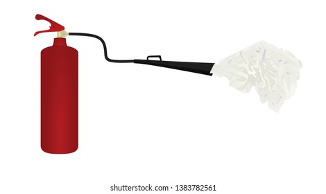 Fire extinguisher on. vector illustration