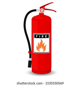 Fire extinguisher on a white background.