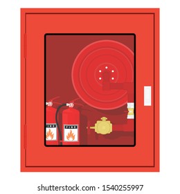 Fire extinguisher on a white background.