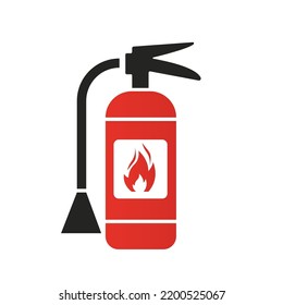 Fire extinguisher on a white background. Vector illustration