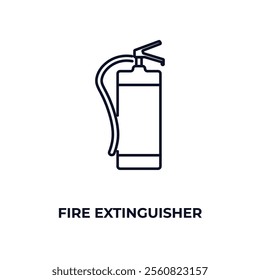 fire extinguisher outline icon. Linear vector from hotel concept. Thin line fire extinguisher icon isolated on white background