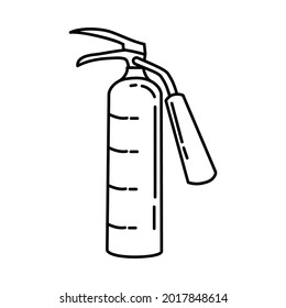 Fire Extinguisher is Part of Mechanical Equipment Device Hand Drawn Vector Icon Set.