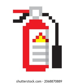 extinción de incendios píxeles arte 8 bits retro diseño vintage clásico para páginas web, aplicaciones, medios sociales, animación y publicidad