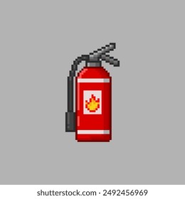 Fire extinguisher, pixel art object