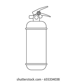 Fire extinguisher powder.Car single icon in outline style vector symbol stock illustration web.