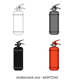 Fire extinguisher powder.Car single icon in cartoon style vector symbol stock illustration web.