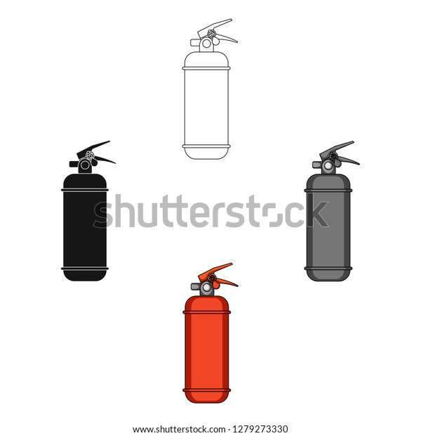 Fire extinguisher powder.Car\
single icon in cartoon style vector symbol stock illustration\
web.