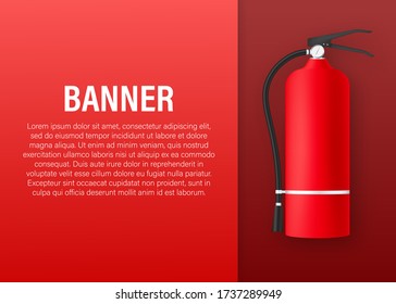 Brandschutzbanner. Vector-Abbildung.