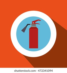 fire extinguisher protection icon vector illustration design