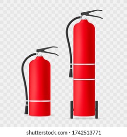 Fire extinguisher protection isolated. Vector stock illustration.