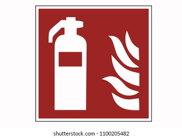 fire extinguisher protection signs - fire extinguisher  pictogram icon 