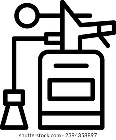 Diseño de vectores de iconos lineales del tirador de la aguja del fuego