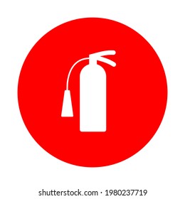 Fire Extinguisher Red Icon Vector Illustration Stock Vector (Royalty ...