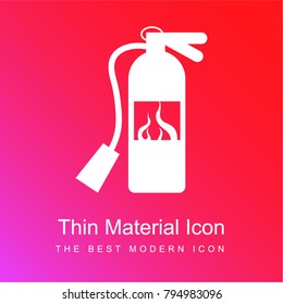 fire extinguisher red and pink gradient material white icon minimal design