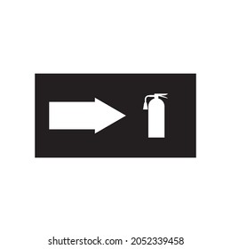 fire extinguisher right side vector icon, fire extinguisher