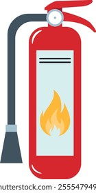 Fire Extinguisher Safety Equipment Fire Prevention Icon. vector illustration