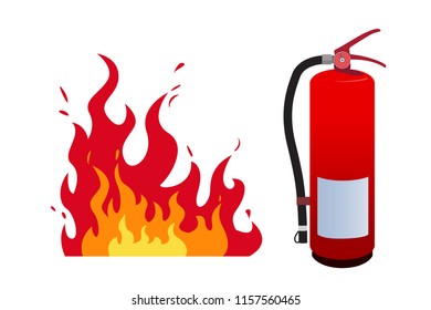 Fire extinguisher , safety first, vector design