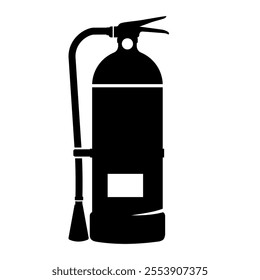 Fire Extinguisher Safety Icon Silhouette Illustration