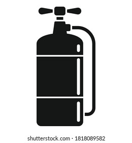 Fire extinguisher security icon. Simple illustration of fire extinguisher security vector icon for web design isolated on white background