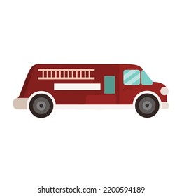 Fire extinguisher set. Fire truck with ladder extinguisher. Fire trucks. Children's toy