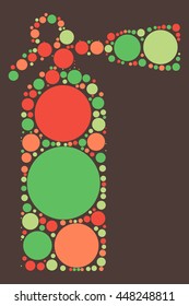 Fire extinguisher shape vector design by color point