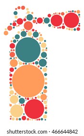 Fire extinguisher shape vector design by color point