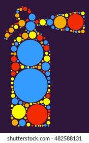 Fire extinguisher shape vector design by color point