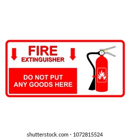 Fire extinguisher, sign