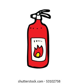 fire extinguisher with sign