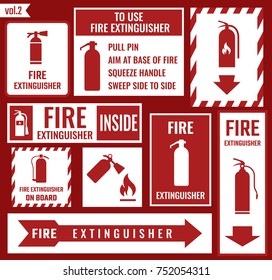 Fire extinguisher sign