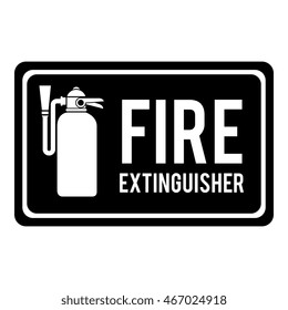 fire extinguisher sign hose hydrant fireman tool sign vector graphic isolated illustration