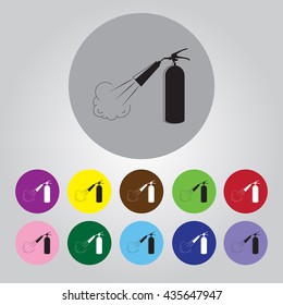 Fire extinguisher sign icon