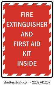 Fire extinguisher sign and label