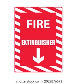 FIRE, extinguisher, sign and label vector