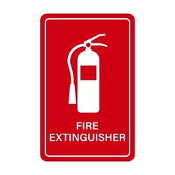 Fire Extinguisher Sign Symbol. Vector Illustration Isolated on White Background.